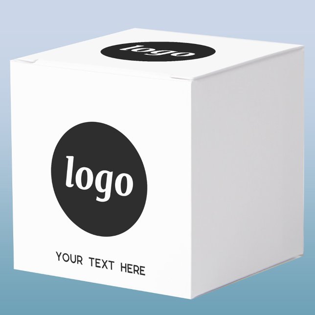 Einfache Logo-Werbeaktion für Unternehmen Geschenkschachtel (Logo with text business promotional branding packaging, gift or favor box)