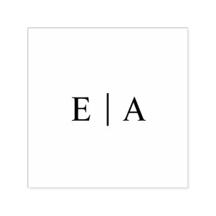 Einfache Logoinitialen für Monogramme Permastempel