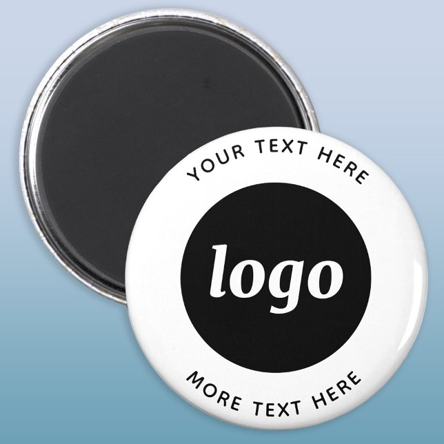 Einfache Logos für Textverarbeitung Magnet (Simple logo with text promotional business magnet)