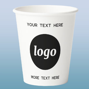 Einfache Logos für Textverarbeitung Pappbecher