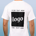 Einfache Logos für Textverarbeitung T-Shirt<br><div class="desc">Fügen Sie Ihr eigenes Logo und Textauswahl zu diesem Design hinzu. Entfernen Sie den oberen oder unteren Text,  wenn Sie es vorziehen. Minimalistisch und beruflich. Ideal für Mitarbeitermarken oder Uniformen oder als Werbeprodukt für Ihre Kunden und Kunden.</div>