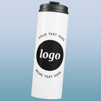 Einfache Logos für Textverarbeitung Thermosbecher