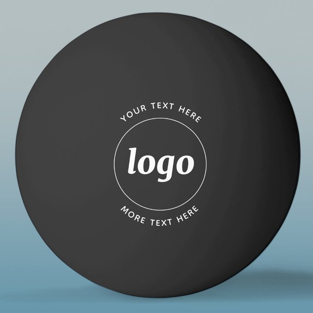 Einfache Logos für Textverarbeitung Tischtennisball (Simple logo with custom text business branding promotional ping pong ball)