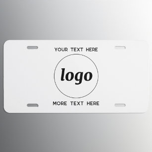 Einfache Logos für Textverarbeitung US Nummernschild