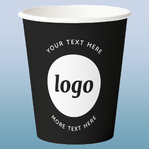 Einfache Logos für Textverarbeitungspapiere Pappbecher