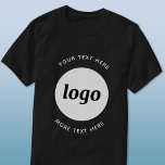 Einfache Logos mit T - Shirt für Textverarbeitung<br><div class="desc">Fügen Sie Ihr eigenes Logo und Textauswahl zu diesem Design hinzu. Entfernen Sie den oberen oder unteren Text,  wenn Sie es vorziehen. Minimalistisch und beruflich. Ideal für die Mitarbeiterwerbung oder als Werbemittel für Ihre Kunden und Kunden.</div>