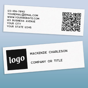 Einfache Logos und QR-Codes Mini Visitenkarte