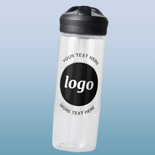Einfache Logos und Text-Business-Flasche Trinkflasche