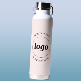 Einfache Logos und Text für Unternehmen - Rosa Far Trinkflasche