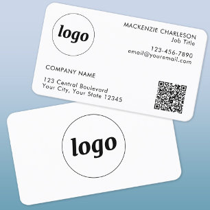Einfache Logos und Text-QR-Code Beruflich Visitenkarte
