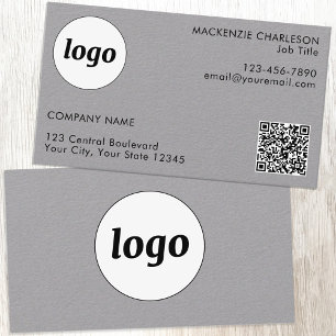 Einfache Logos und Text-QR-Code Beruflich Visitenkarte