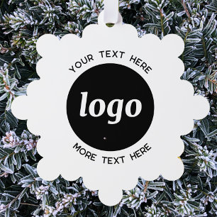 Einfache Logos und Text-QR-Code Ornament Karte