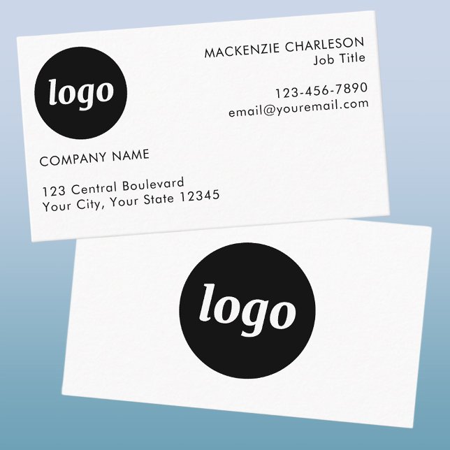 Einfache Logos und Text Visitenkarte (Logo with text professional business card)