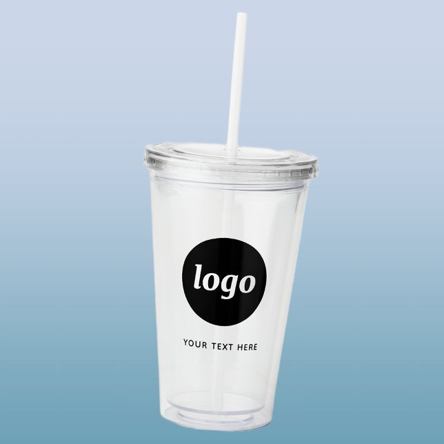 Einfache Logos und Texte Acryltrinkbecher (Logo with text business promotional acrylic tumbler)