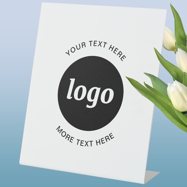 Einfache Logos und Texte Sockelschild (Logo with text business promotional pedastal sign)