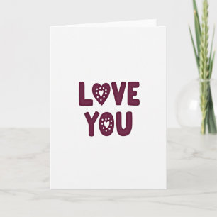 Einfache Love You Herz-Punkte-Karte Karte
