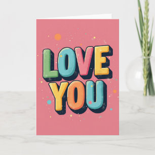 Einfache Love You Punkte Karte