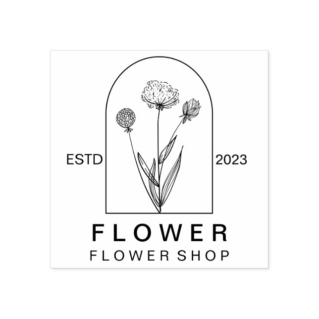 Einfache Löwenzahnblüte | Minimalistische Botanik Gummistempel (Prägung)