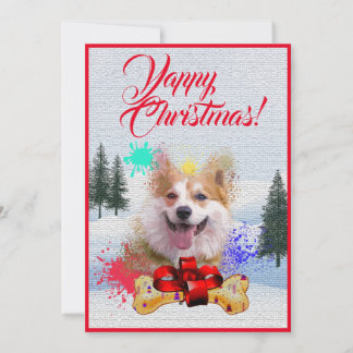 Einfache lustige benutzerdefinierte Corgi-Hund Yap Ankündigung