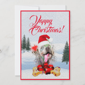 Einfache lustige Weihnachtskarte für Weimaraner-Hu Ankündigung