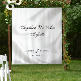 Einfache Luxus White Texture Wedding Quote Hinterg Wandteppich