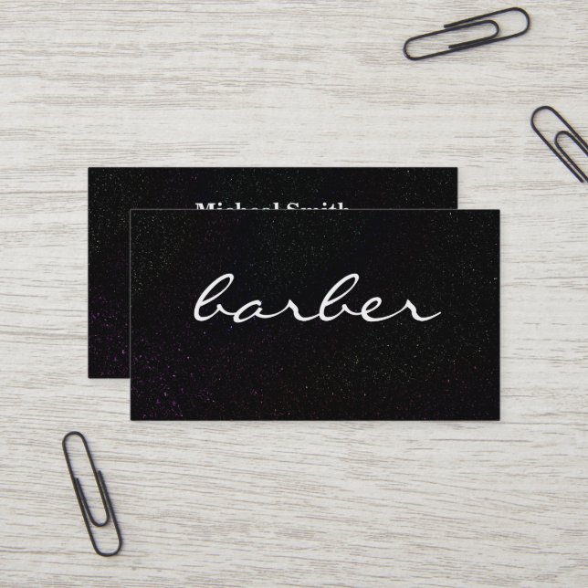 Einfache Luxustypografie aus schwarz und weiß Visitenkarte (Vorderseite/Rückseite Beispiel)
