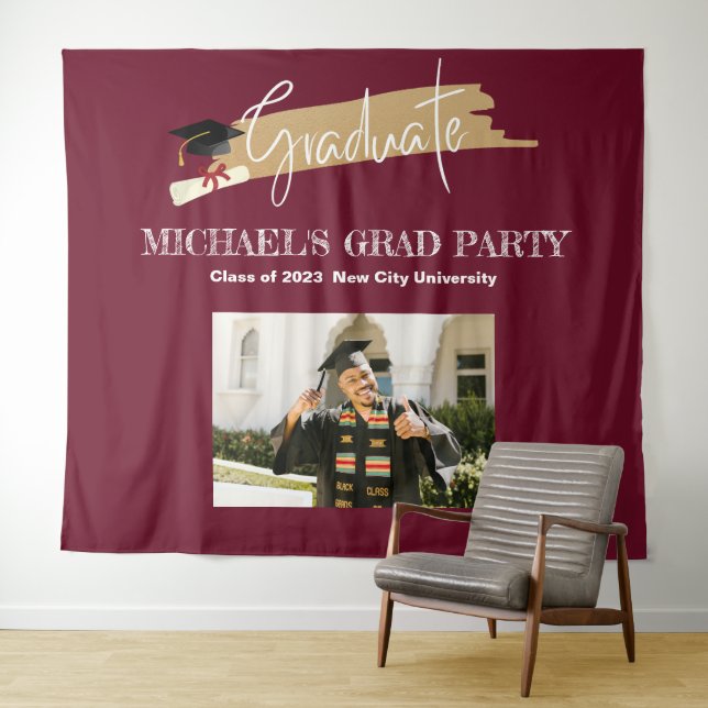 Einfache Magenta Abschluss Foto Stand Hintergrund Wandteppich (Beispiel (Horizontal))