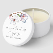 Einfache Magnolie-Trauer-Kerzen-Andenken