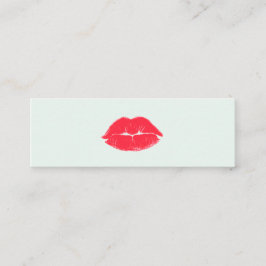 Einfache Makeup Artist Kissing Mini Visitenkarte
