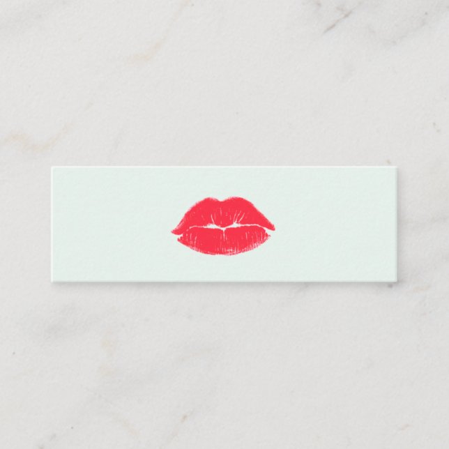 Einfache Makeup Artist Kissing Mini Visitenkarte (Vorderseite)