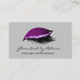 Einfache Makeuty Beauty Eyelash Glitzer Lila Visitenkarte