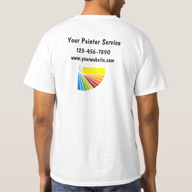 Einfache Maler-Arbeits-T-Shirts T-Shirt (Rückseite)