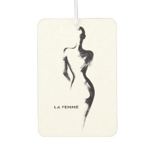 Einfache Malerei Gouache La Femme 01 Poster Autolufterfrischer