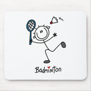 Einfache männliche Strichmännchen-Badminton Mousepad