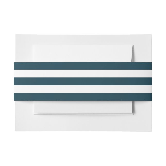 Einfache Marine-blaue Streifen Einladungsbanderole (Vorderseite Beispiel)