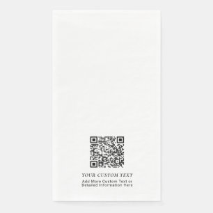 Einfache Markenwerbung für QR-Code Serviette