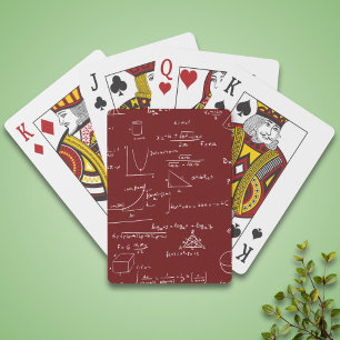 Einfache Maroon-Math-Formeln Spielkarten