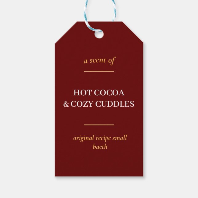 EINFACHE MAROON MINIMALISTISCH MODERN GESCHENKANHÄNGER (Vorderseite)