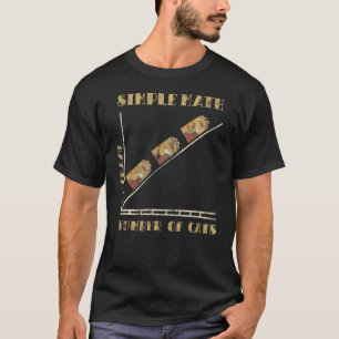 einfache Mathe Crazy Anzahl Katzen T-Shirt