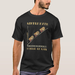 einfache Mathe Crazy Anzahl Katzen T-Shirt