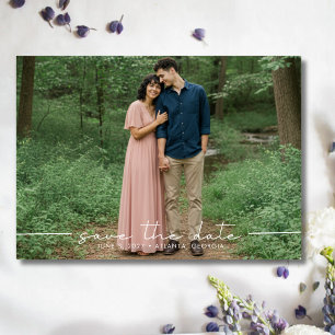 Einfache Mehrfach-Foto-Hochzeit Save The Date