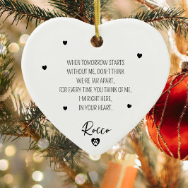 Einfache Memorial Pet Name Keramik Ornament