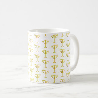 Einfache Menorah Gold Found Kaffeetasse