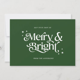 Einfache Merry & Bright Weihnachten