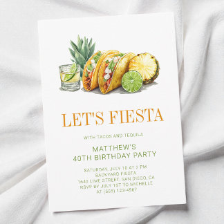Einfache mexikanische Fiesta zum 40. Geburtstag -  Einladung