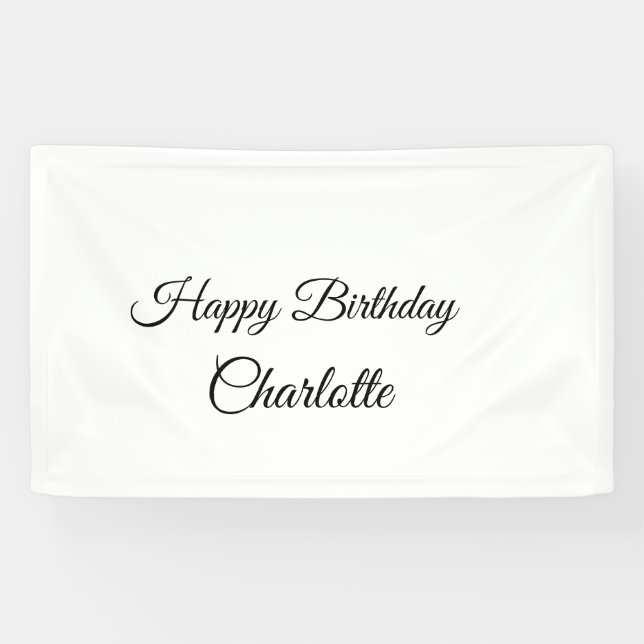 EINFACHE MINDESTANGABE.CUTIE ADD NAME BABY happy b Banner (Horizontal)