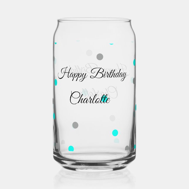 EINFACHE MINDESTANGABE.CUTIE ADD NAME BABY happy b Dosenglas (Vorderseite)