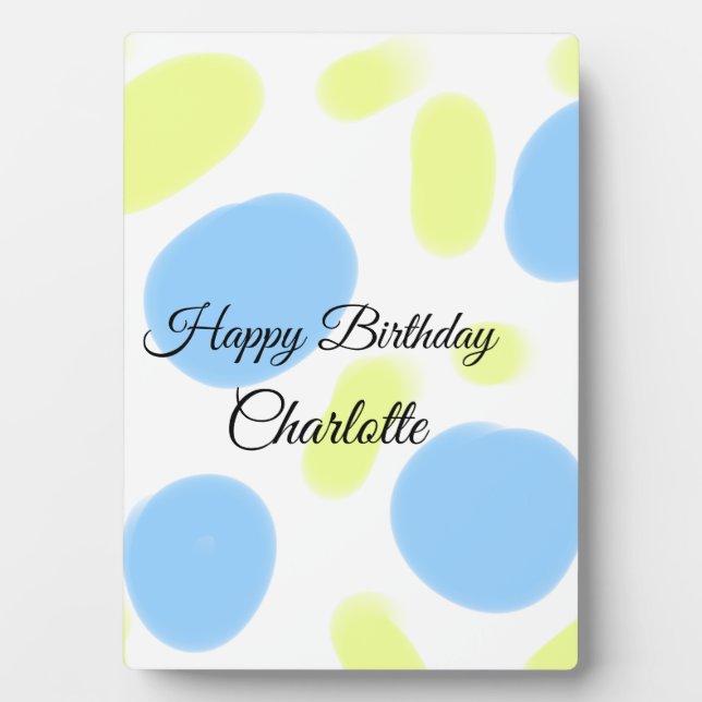 EINFACHE MINDESTANGABE.CUTIE ADD NAME BABY happy b Fotoplatte (Vorderseite)