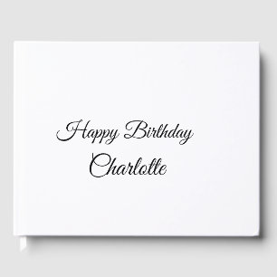 EINFACHE MINDESTANGABE.CUTIE ADD NAME BABY happy b Gästebuch