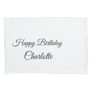 EINFACHE MINDESTANGABE.CUTIE ADD NAME BABY happy b Kissenbezug